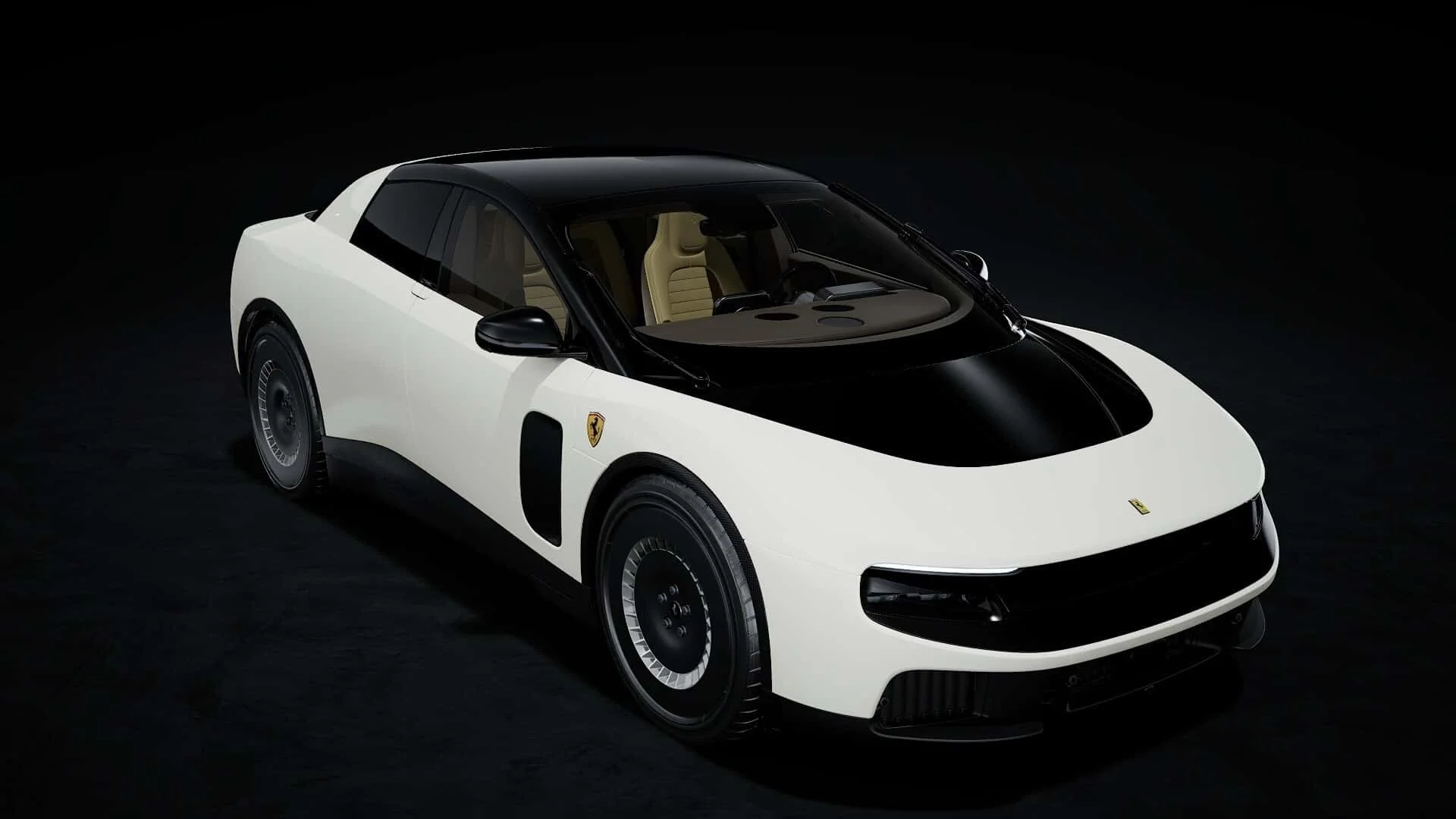 Ferrari Luce White Front Quarter