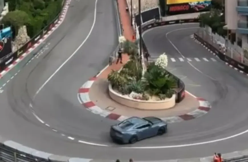 Ford Mustang drifting around Monaco
