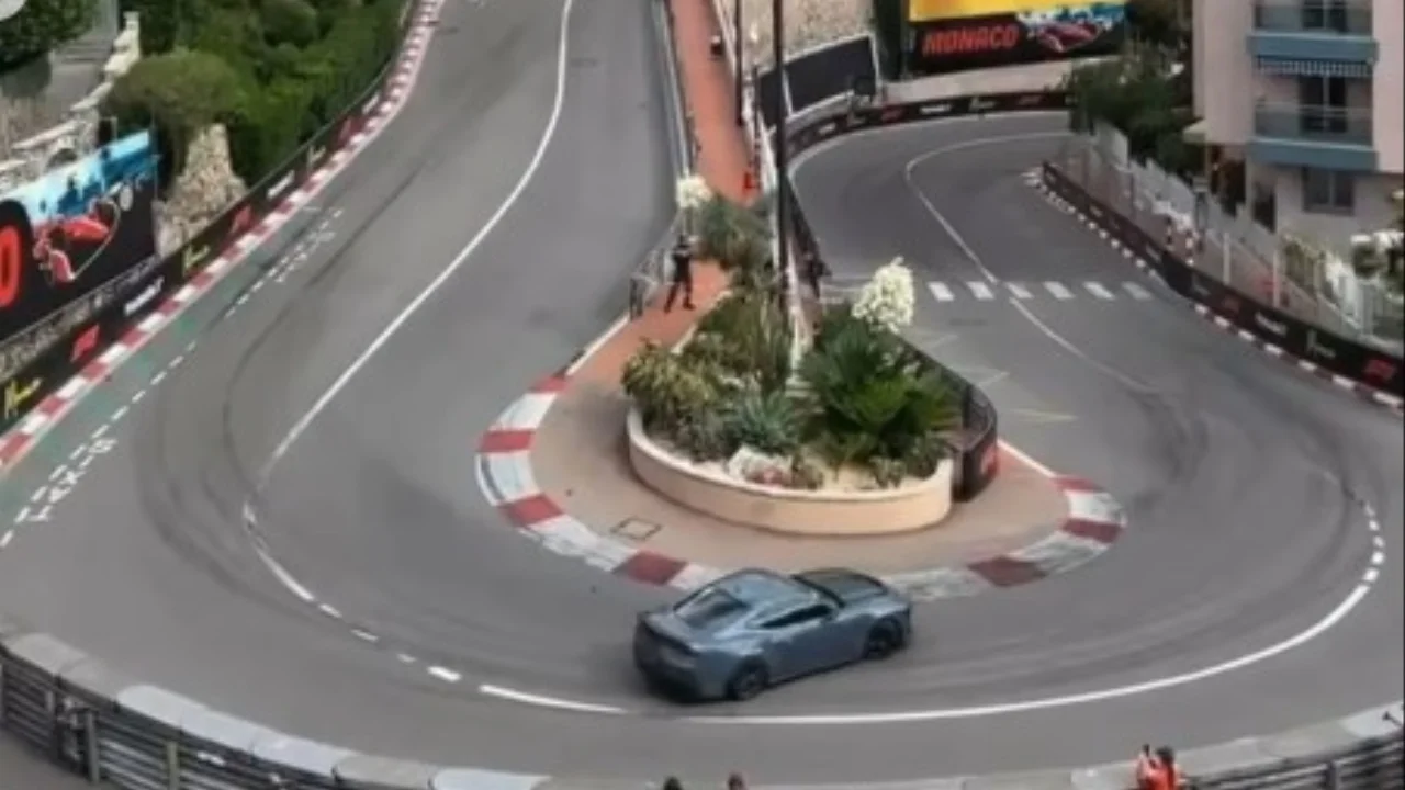 Ford Mustang drifting around Monaco
