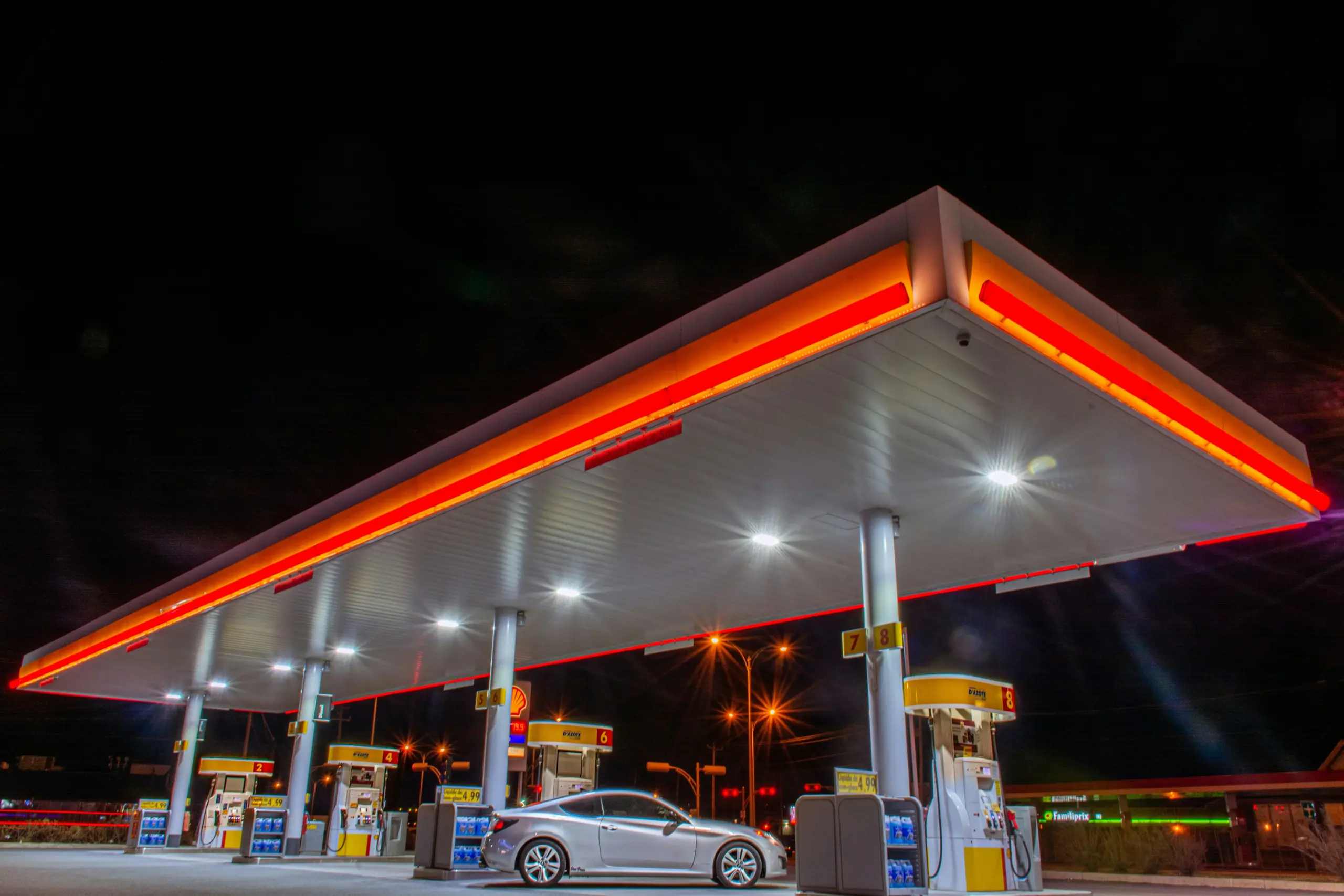 Gas Station Full View