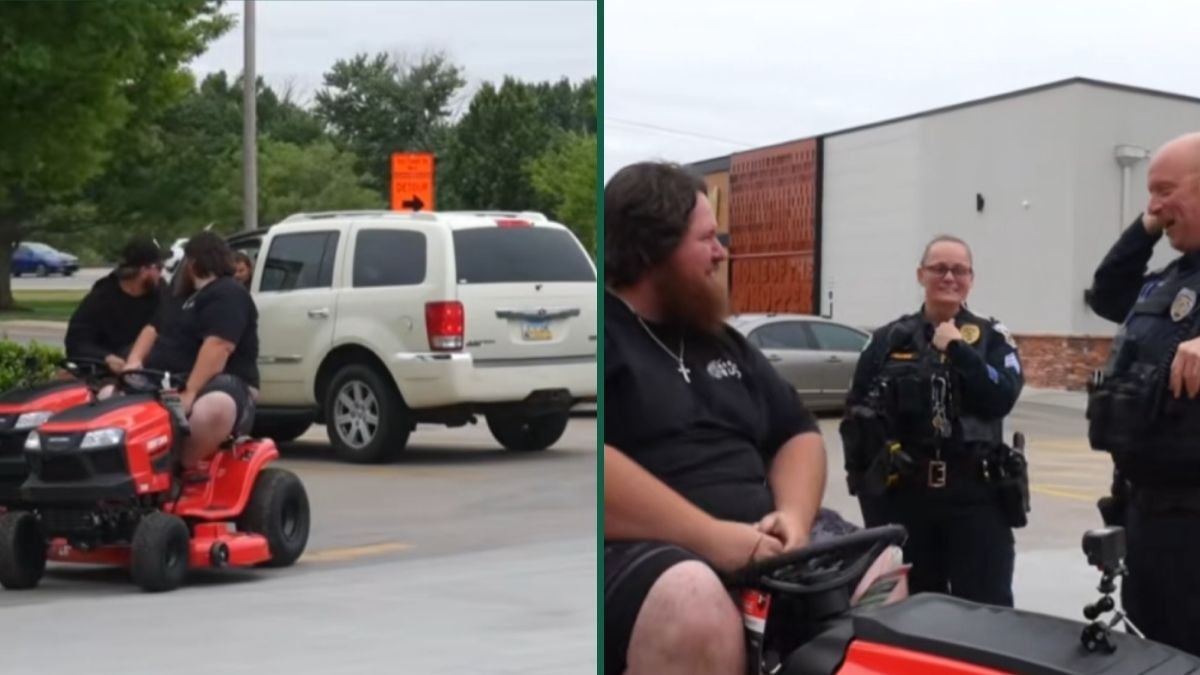 Have You Ever Heard of a Racing Mower Well, One Was Stopped By The Nicest Cop Ever