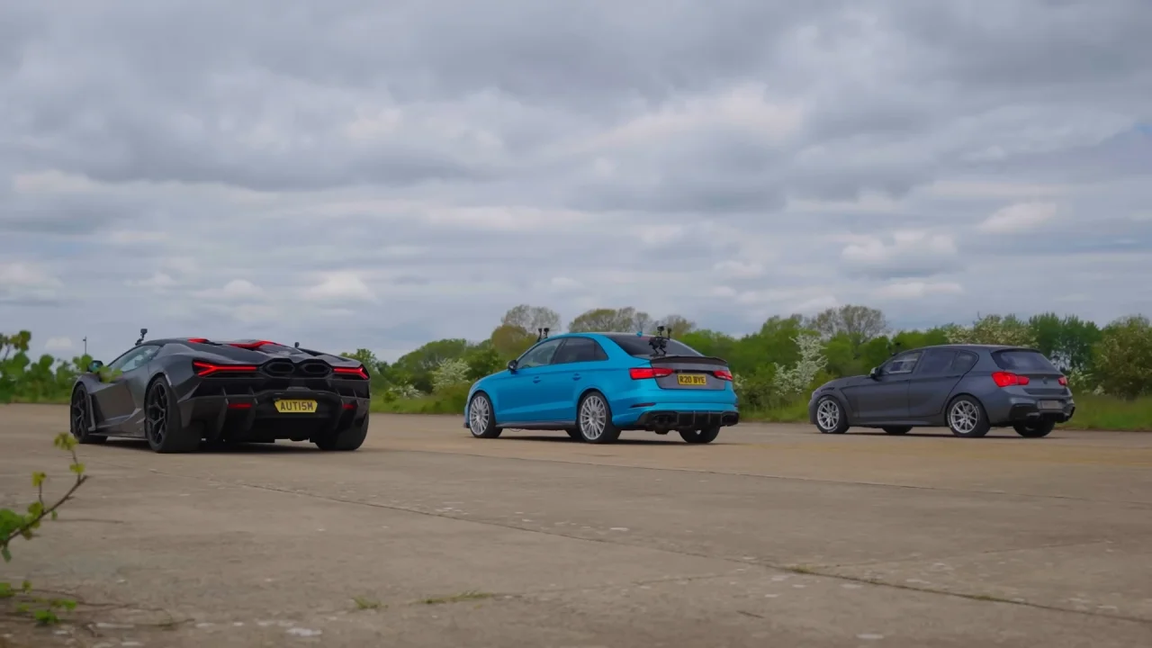 I WASN’T READY FOR THIS! Tuned M140i v Lambo DRAG RACE