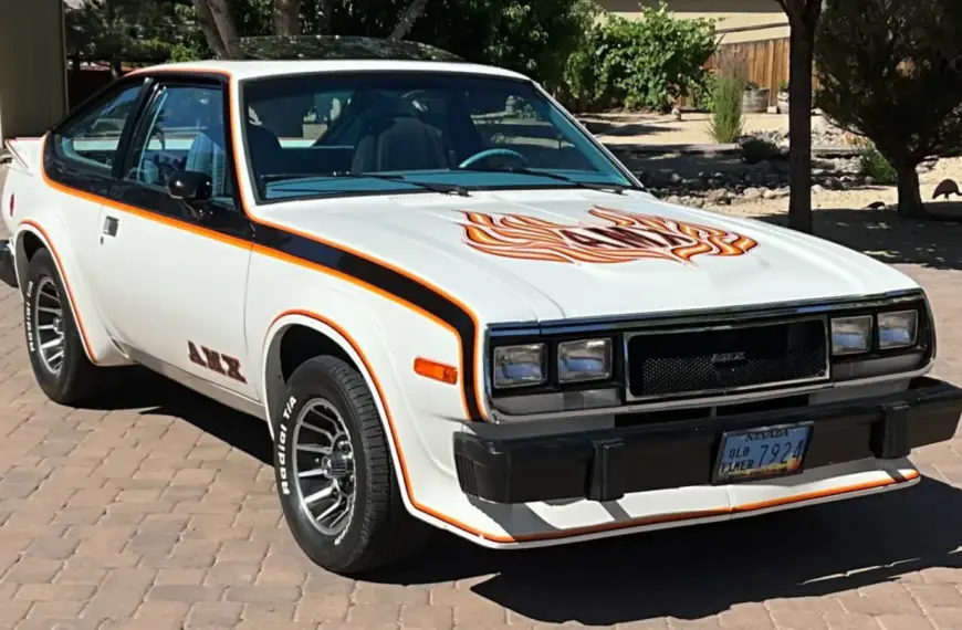 Here’s Your Chance To Own An Awesome 1979 AMC Spirit AMX V8 With Flames On The Hood
