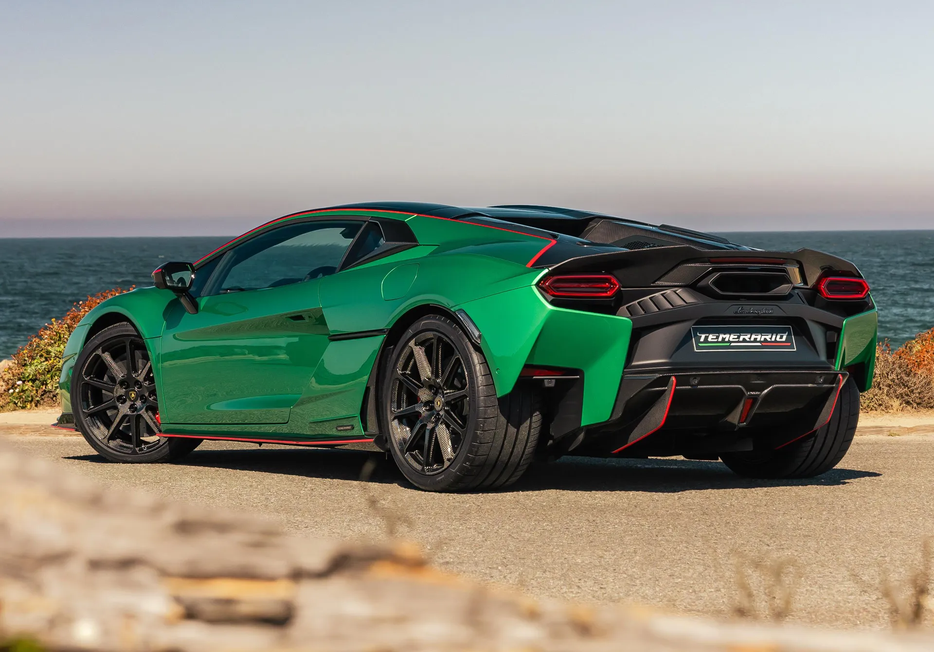Lamborghini Temerario Rear View Green