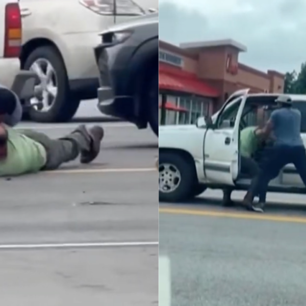 Woman Catches Road Rage Brawl on Camera While Driving Past With Family