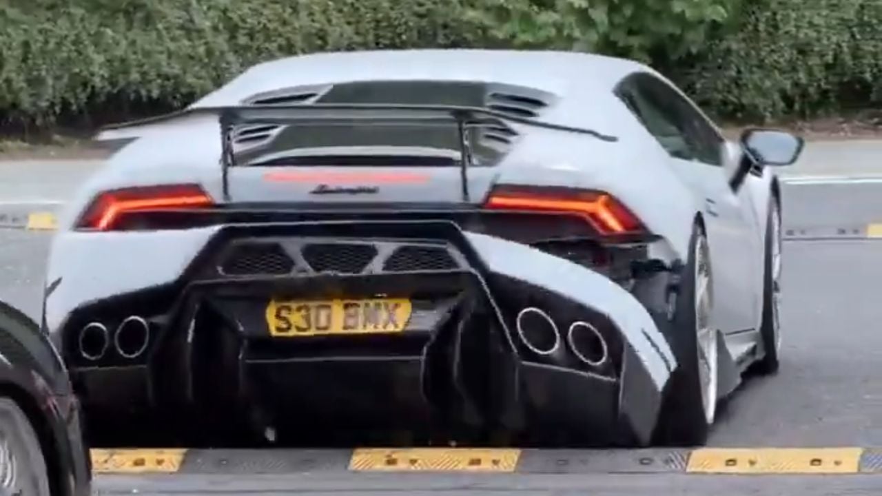 A Lamborghini's Very Bad Day at a Very Ordinary Speed Bump.
