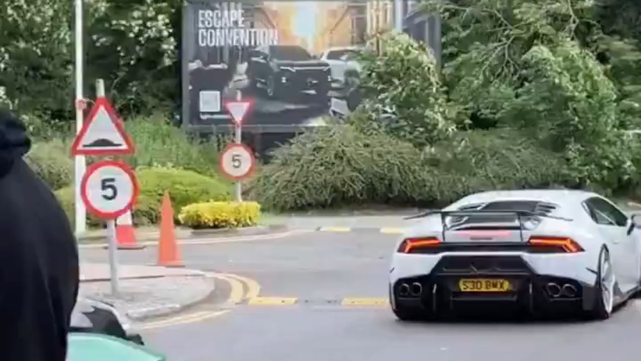 A Lamborghini's Very Bad Day at a Very Ordinary Speed Bump.