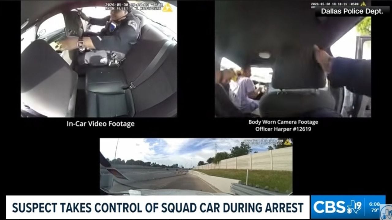 Handcuffed Man Climbed Into the Front of a Police Cruiser.