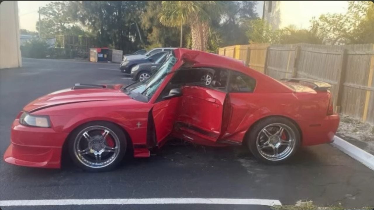 Owner buys back wrecked Mustang after mechanic crashes modified Mach 1.