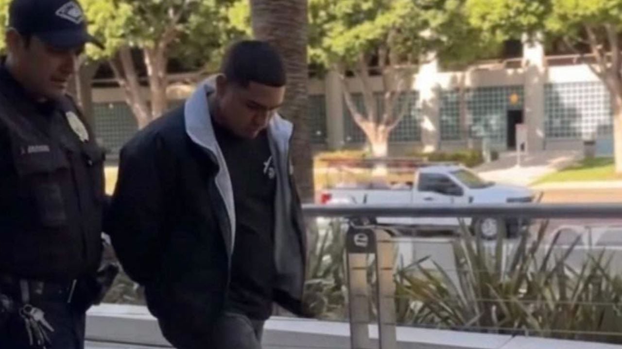 Alt Text: Santa Ana Police arrest 27-year-old David Martinez after an alleged reckless driving incident during World Cup celebrations.