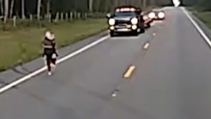 trucker stops kidnapping