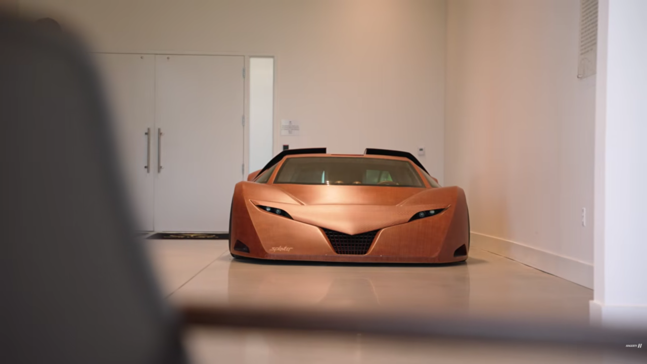Splinter wooden sports car.