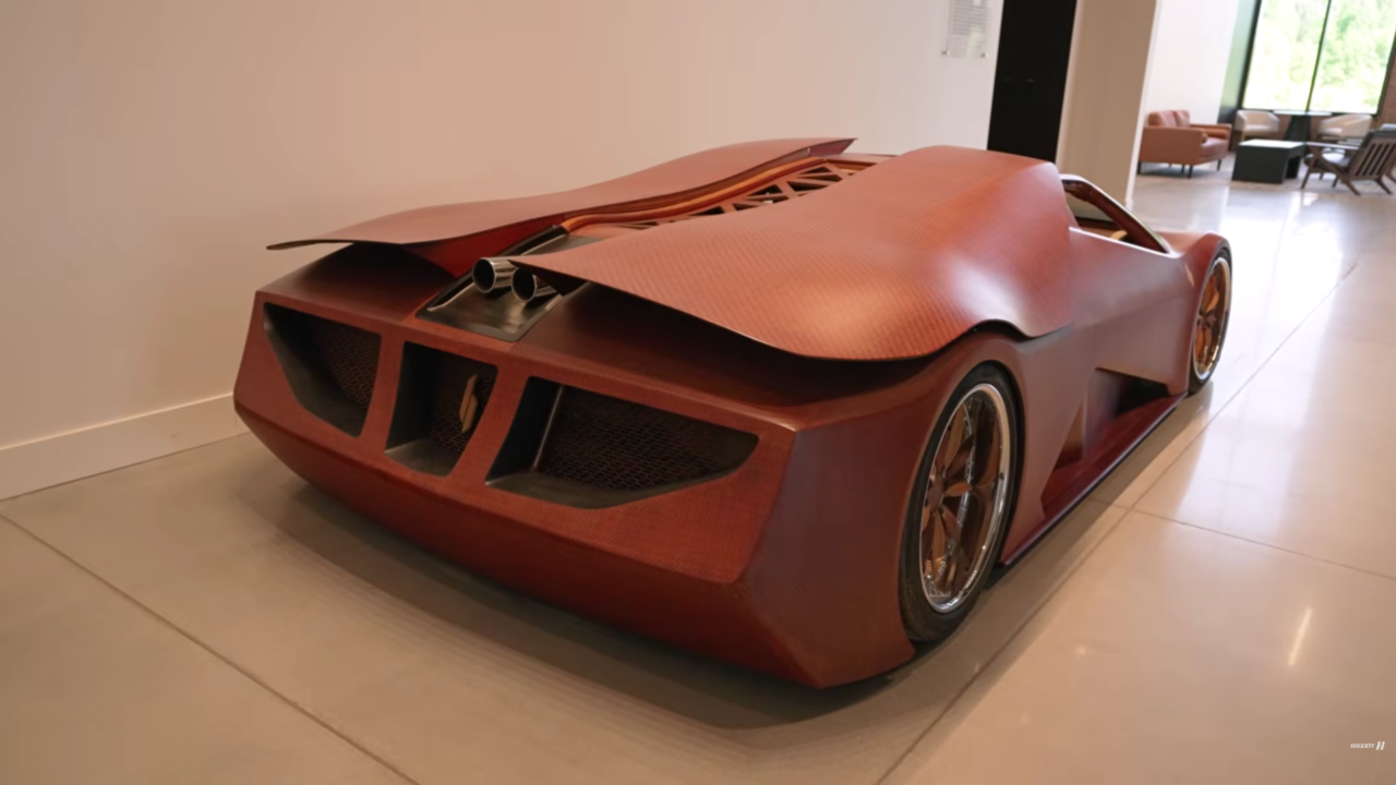 Splinter wooden sports car.