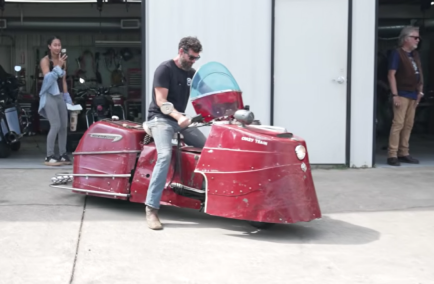 This Homemade “Crazy Train” Motorcycle Is Equal Parts Art, Scooter, And Mistake