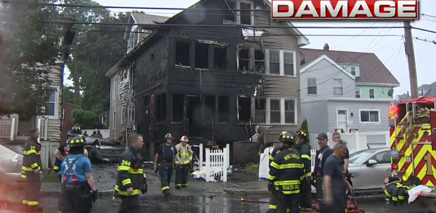 house burned down from ev battery