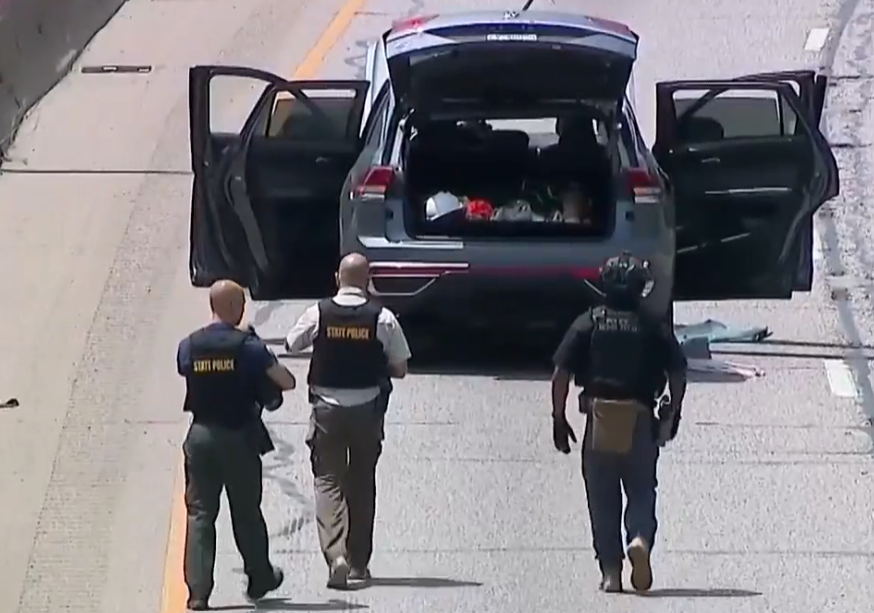 suv explosion on highway