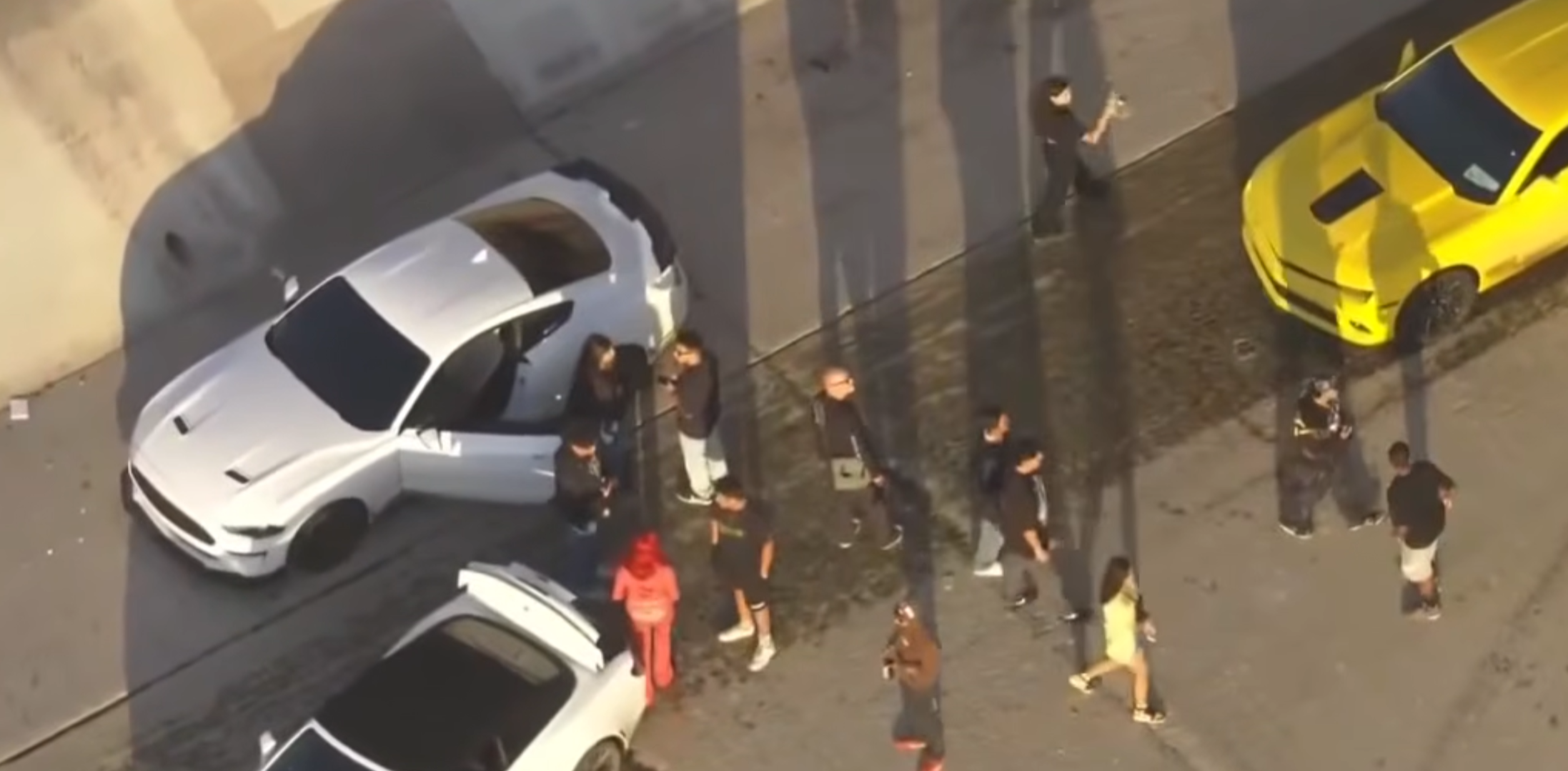 supercars at car meet in LA taken by cops
