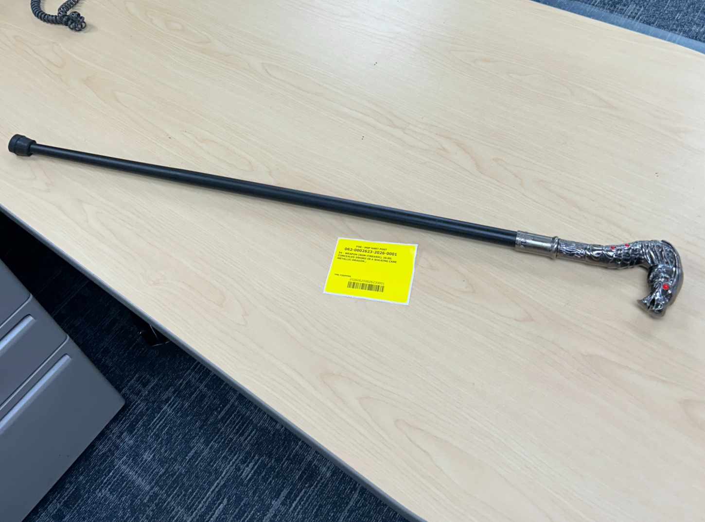 cane sword taken