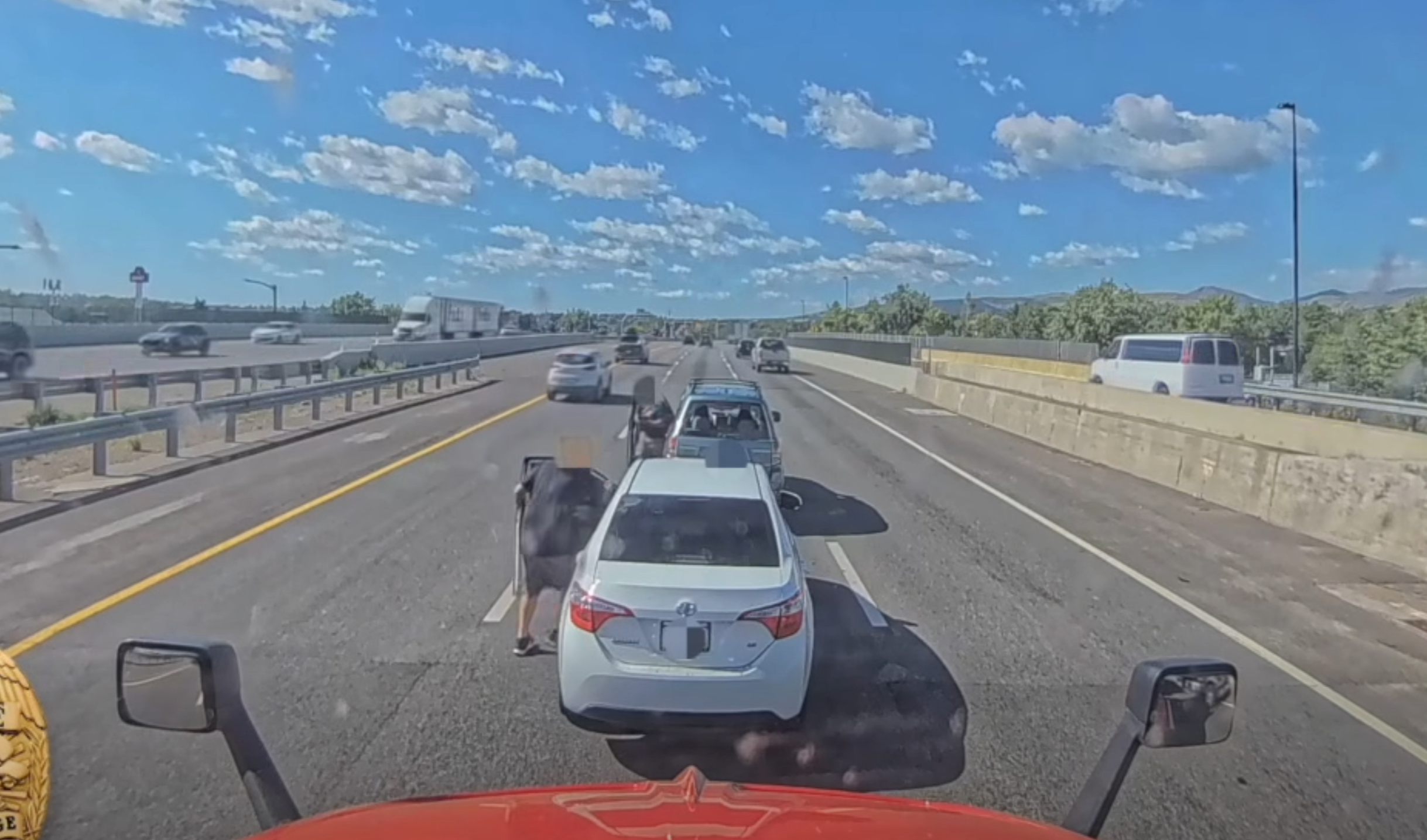 altercation caught on dashcam