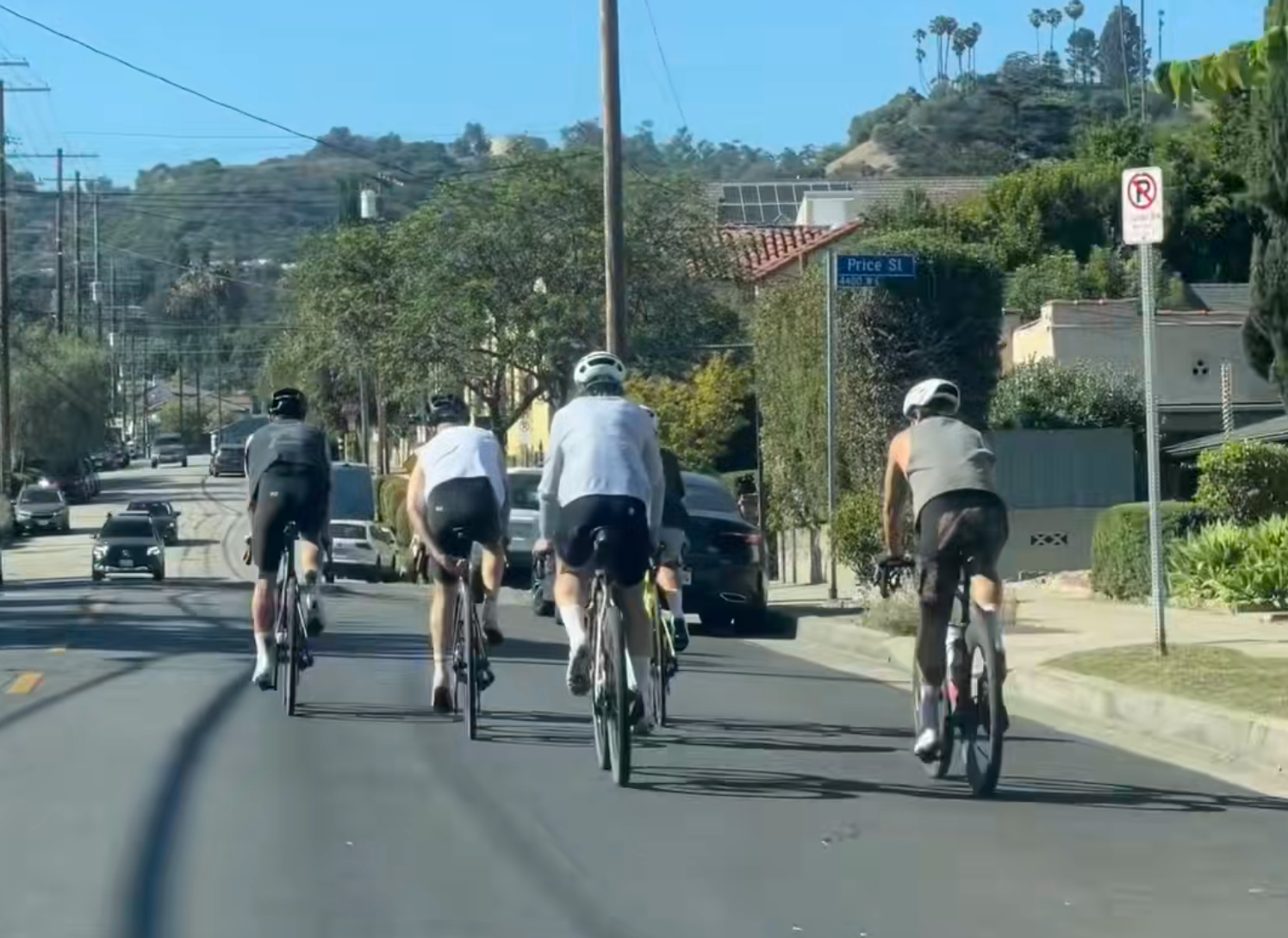 bikes taking up road
