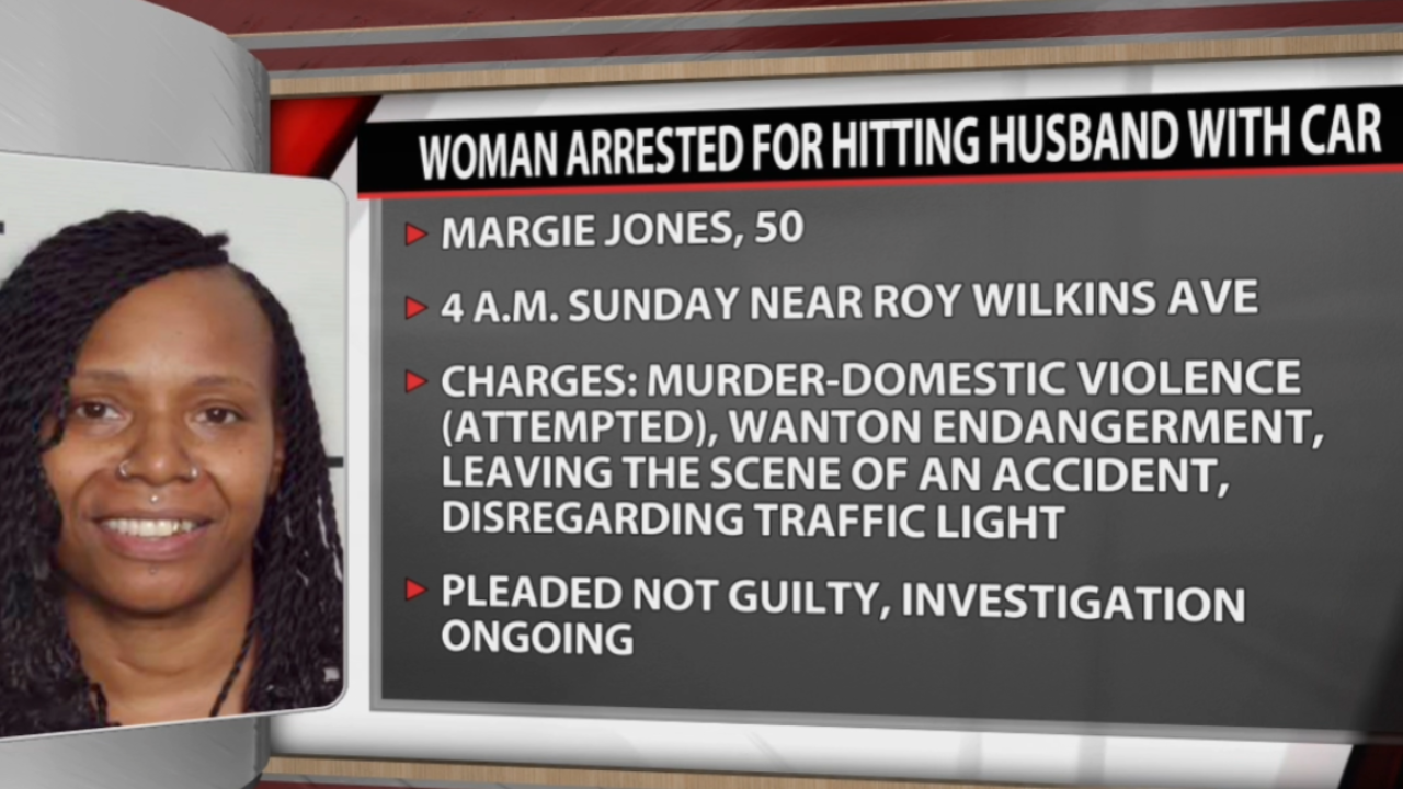 woman arrested for hitting husband