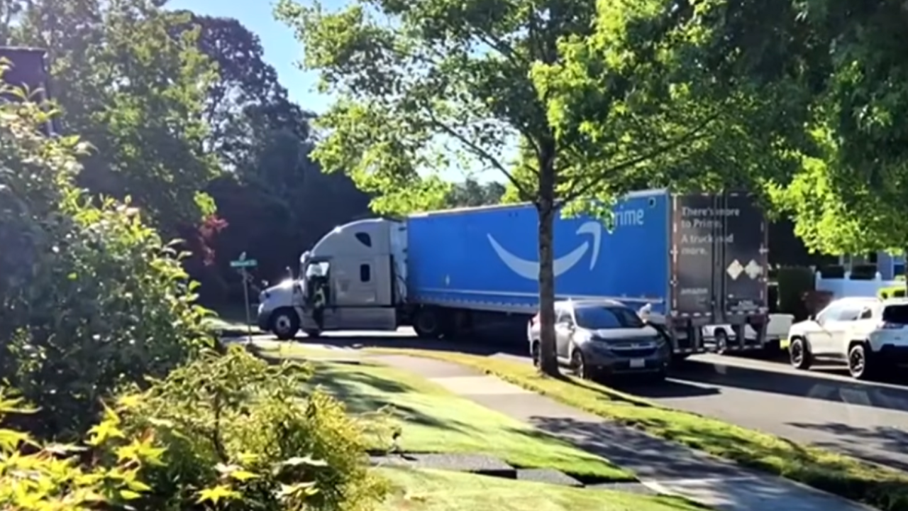 gps brings semi trucks to neighborhood