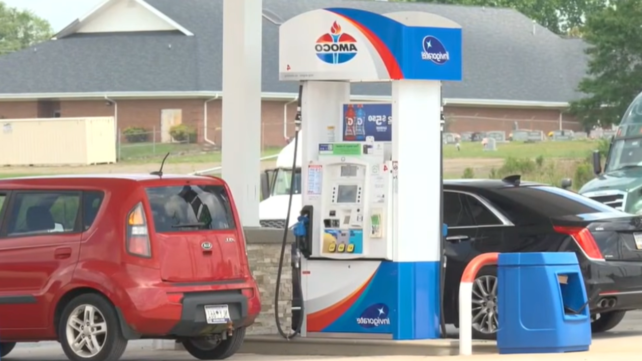gas station watered down ruins car