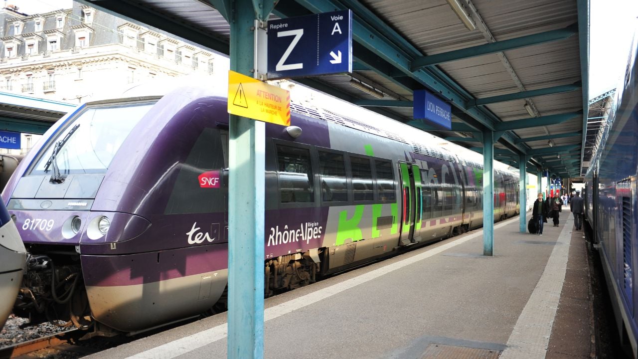 Paris, France - May 24, 2017 - TGV and regional trains at Gare de Lyon station