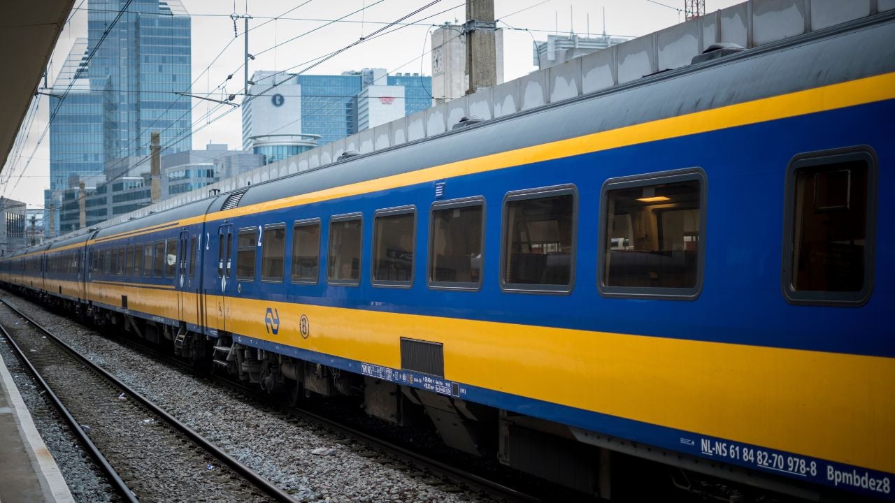 Brussels, Belgium - September 23, 2024 - InterCity Amsterdam Brussels train at Brussels Nord station