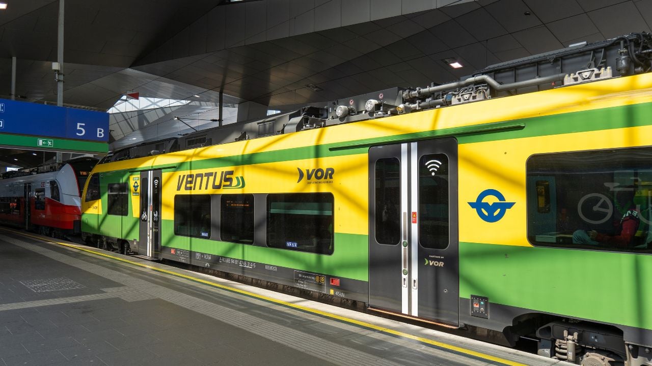 Vienna, Austria - June 5, 2024 - Ventus train operated by Raaberbahn, or GYSEV