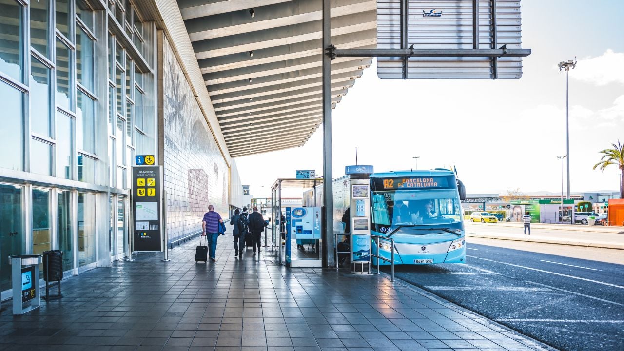 Barcelona, Spain - March 21, 2015 - Barcelona International Airport interior