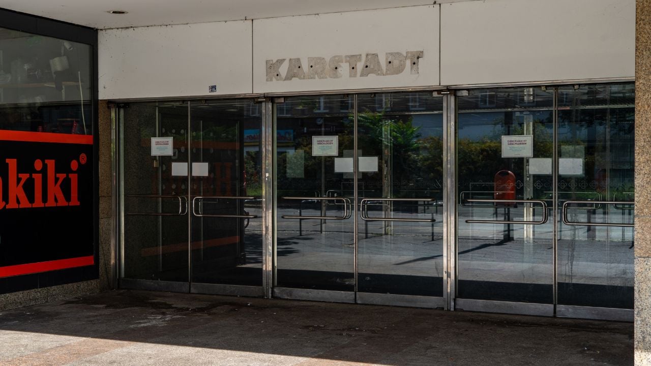 Former Karstadt department store building on Leopoldplatz in Berlin, Germany