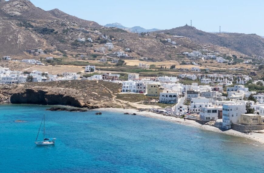 Beautiful Aerial Panorama of Naxos, Greek Island