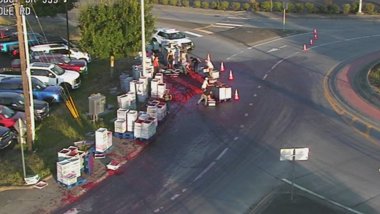 truck traffic jam berries