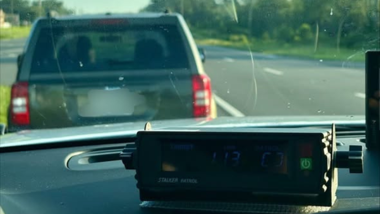 car going 113 mph pulled over