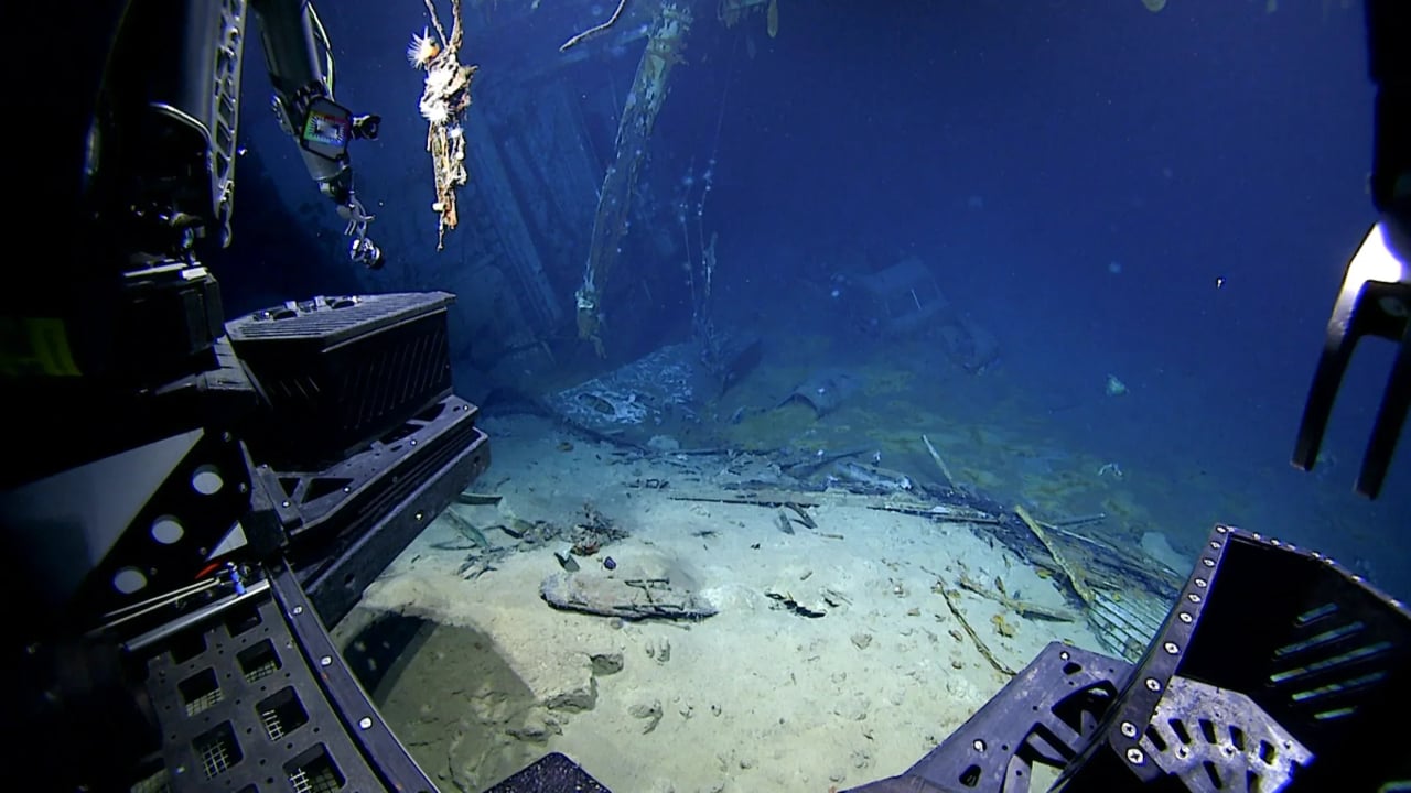 1941 Ford Super Deluxe Woody on ocean floor