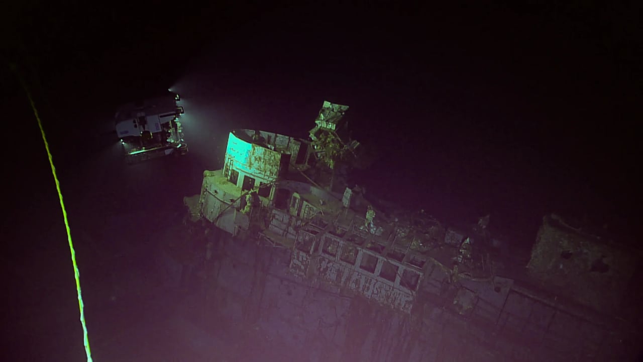1941 Ford Super Deluxe Woody on ocean floor