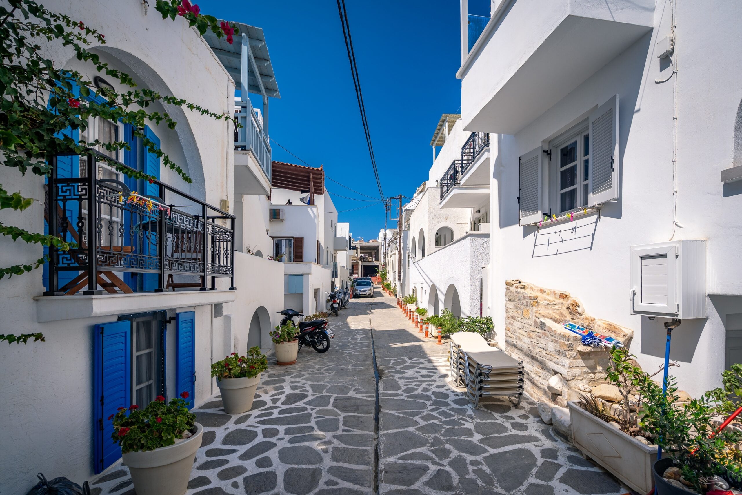 Historic buildings in Naxos, Greece