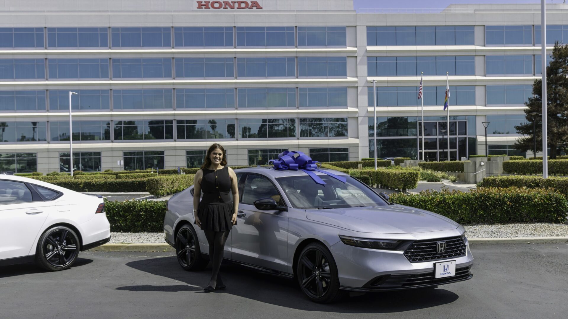03 Alondra with her 2026 Honda Accord Hybrid the 15000001st Accord sold in America scaled e1782930286725