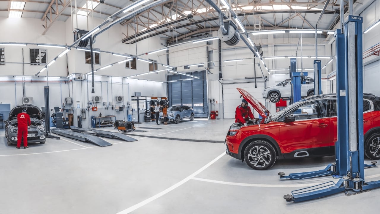 Car Servicing in Garage