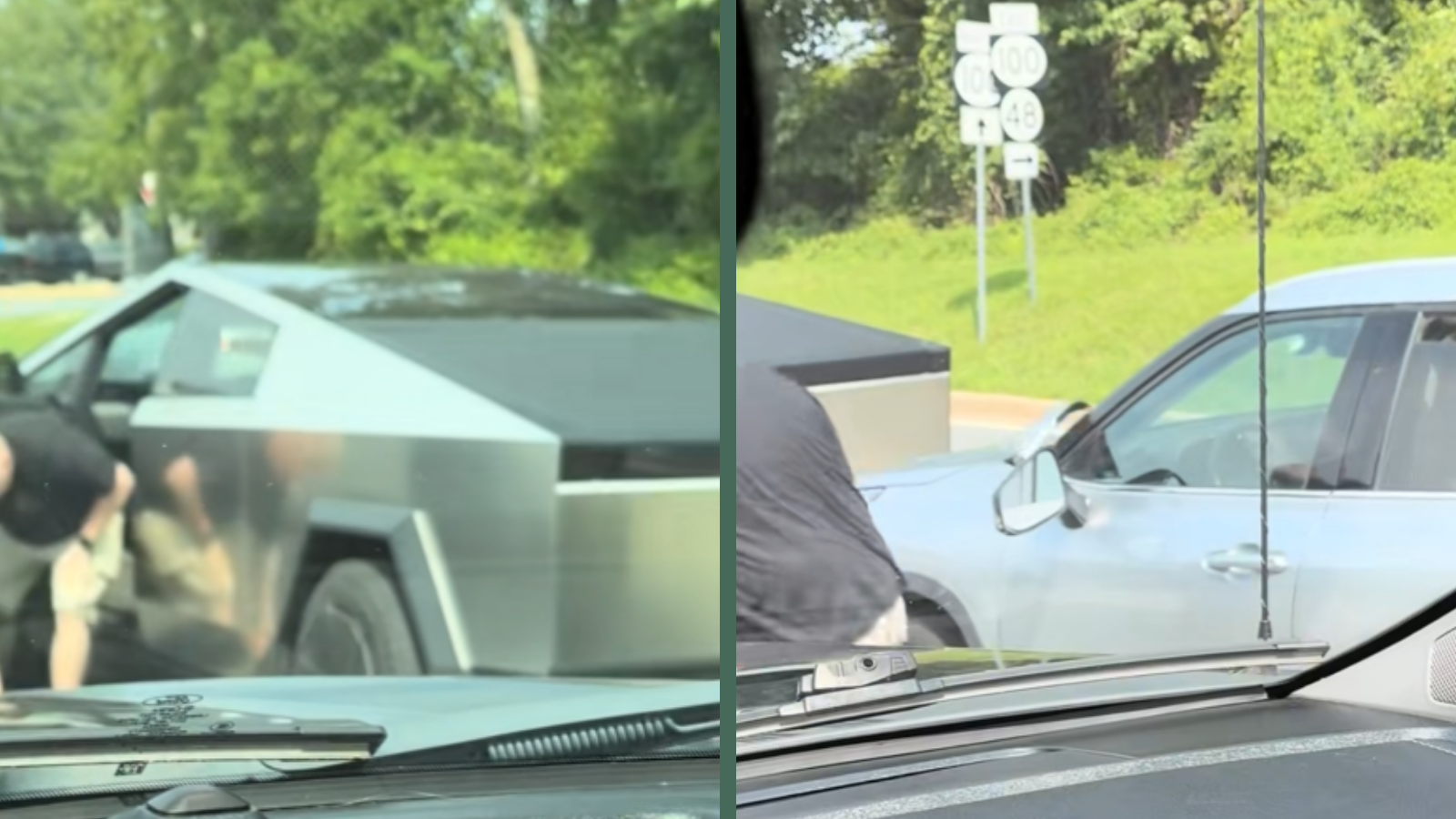Cybertruck Driver Snaps After Road Rage Turns Into Mirror-Smashing Revenge