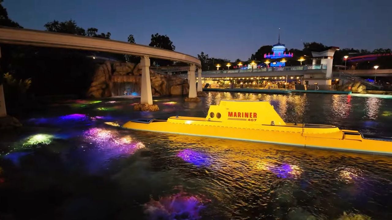 Disneyland Finding Nemo Submarine at Night