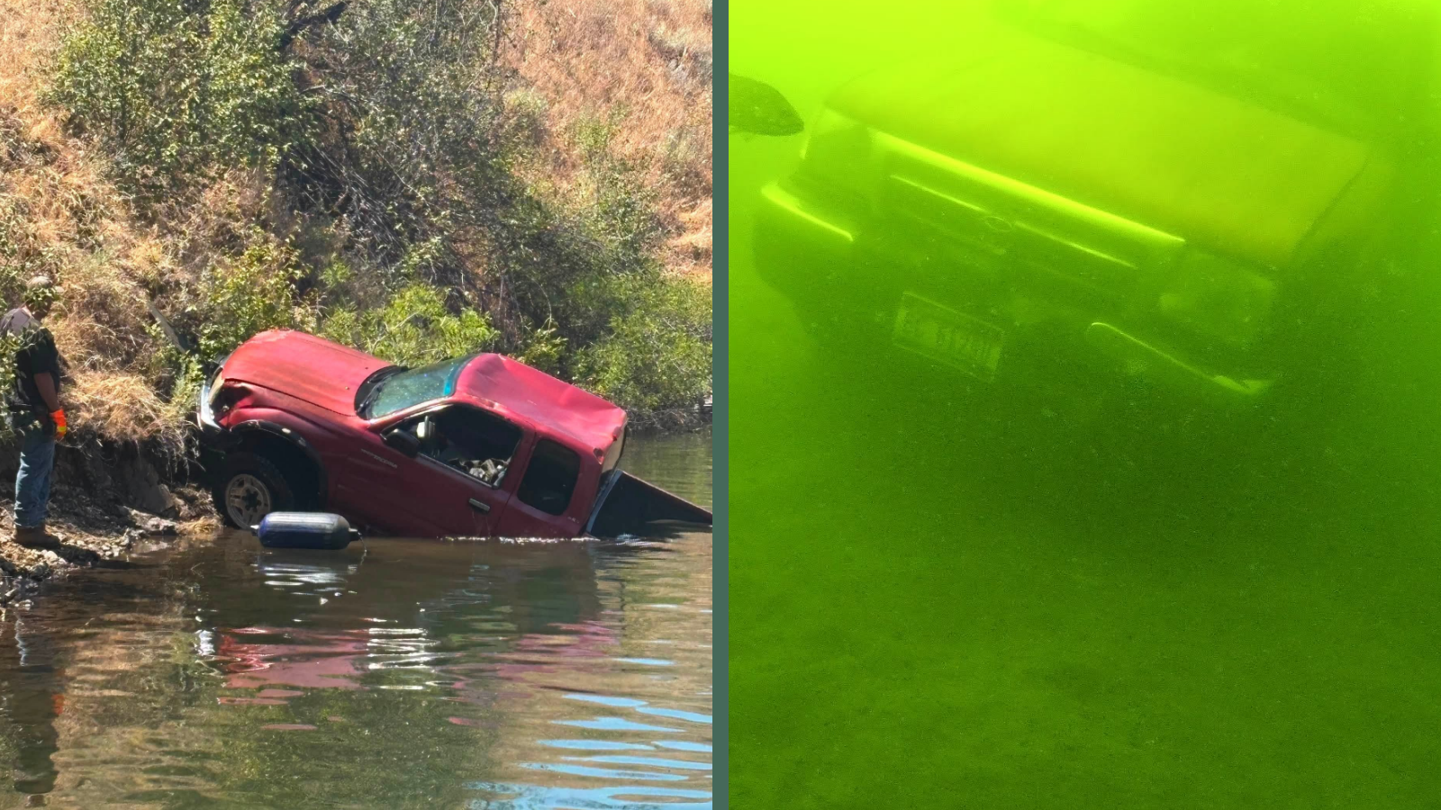 Driver Escapes Sinking Pickup Before Dive Team Recovers It From 40 Feet Underwater