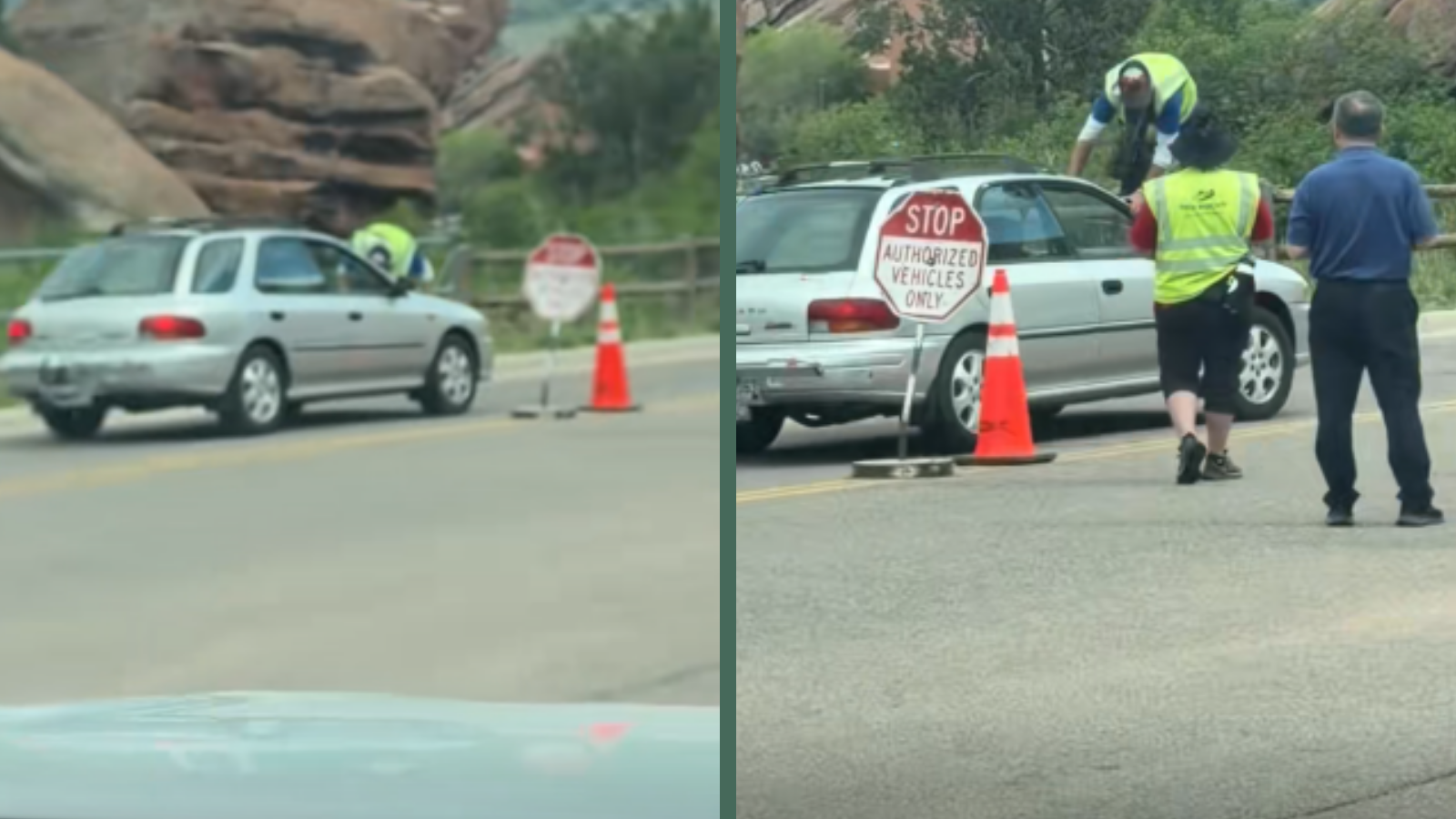 Driver Really Thought Orange Cones Were Just Friendly Suggestions