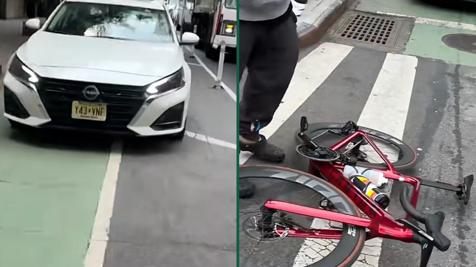 Driver Tailgates Cyclist in Bike Lane, Then Realizes He's Been Filmed