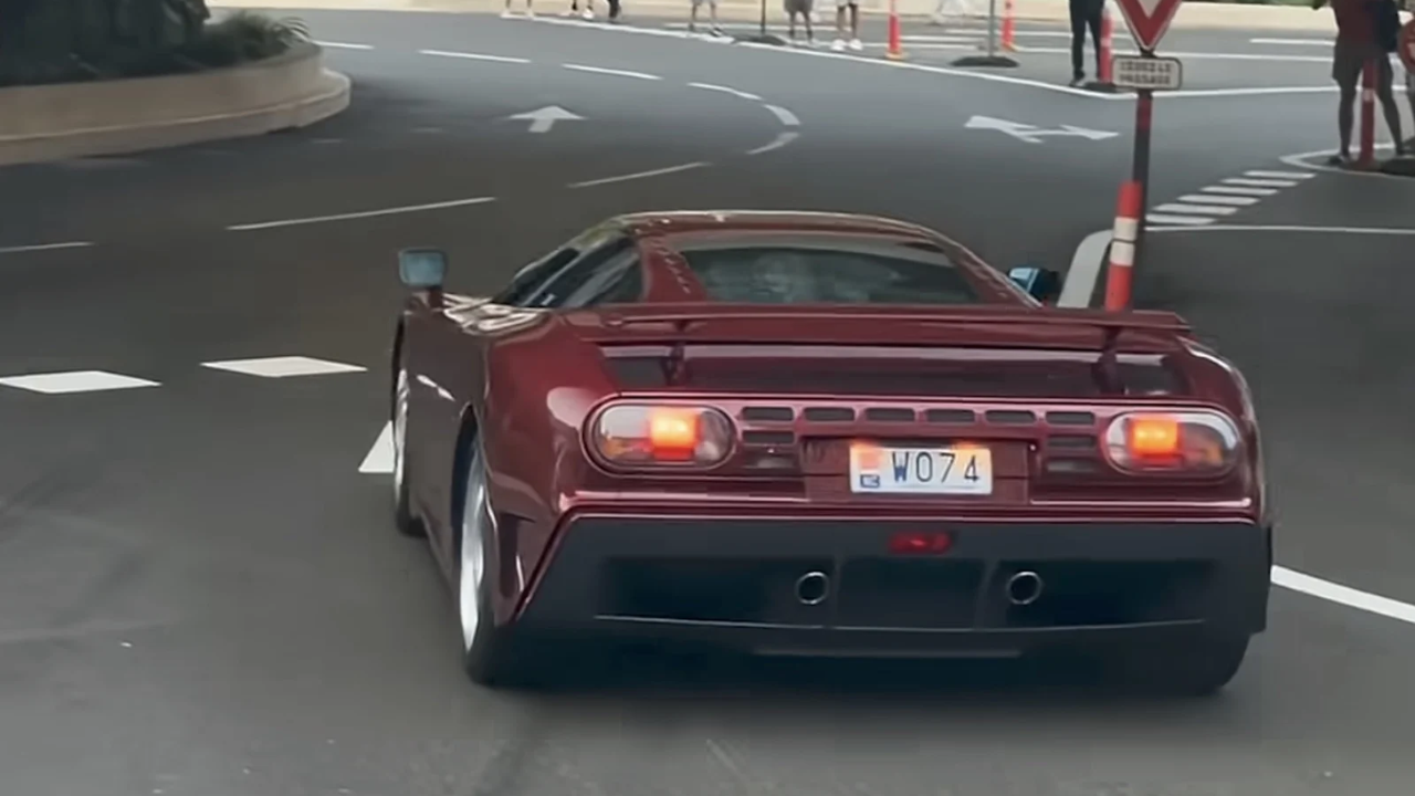 Fernando-Alonso-Bugatti-EB110-Monaco-Rear
