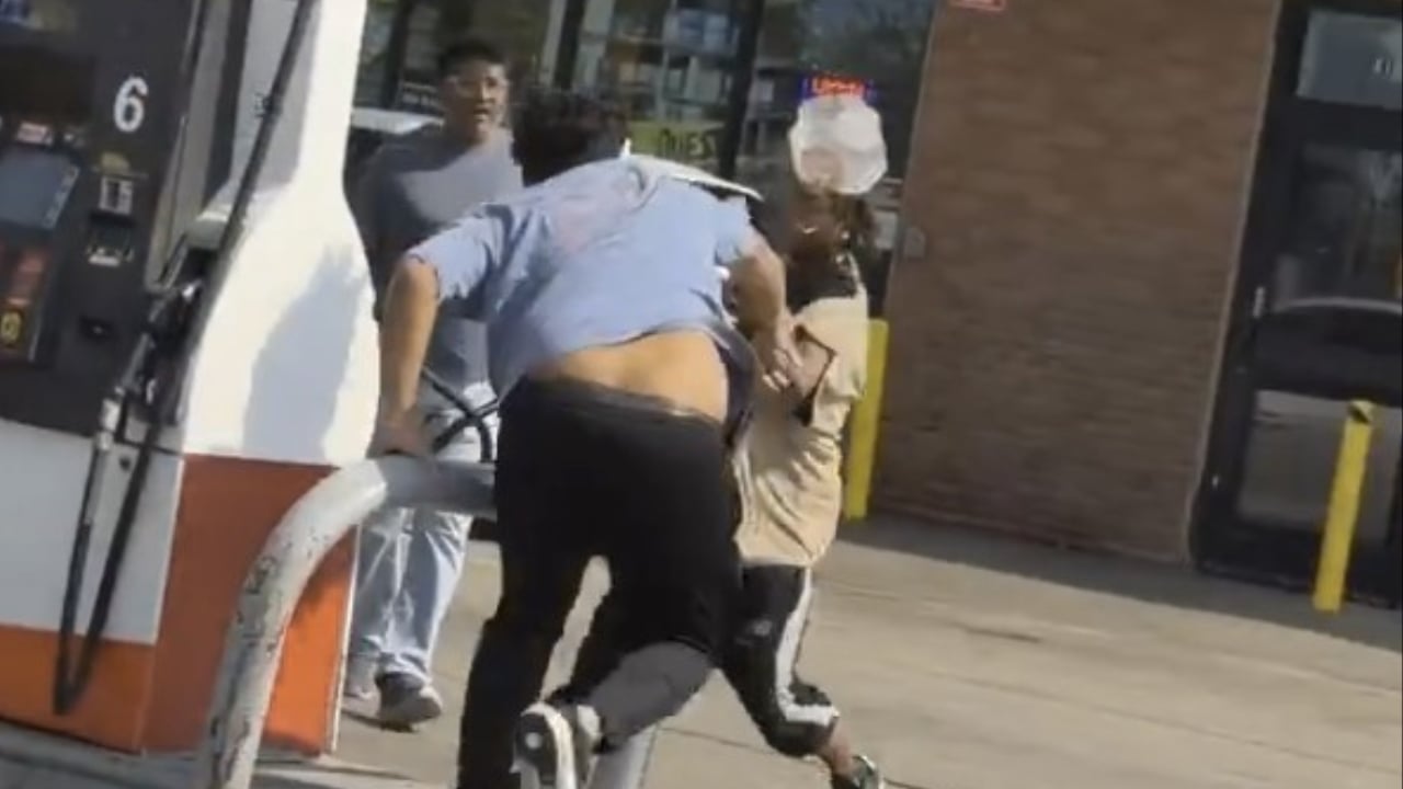 Gas Station Altercation Tupperware Container