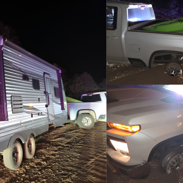 Wyoming Man Attempts 97 MPH Getaway With Camper, Ends Up in Shrubbery, Police Say