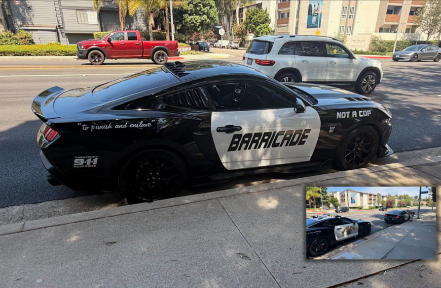California Highway Patrol Says This ‘Transformers’ Barricade Mustang Looked Too Much Like a Police Car