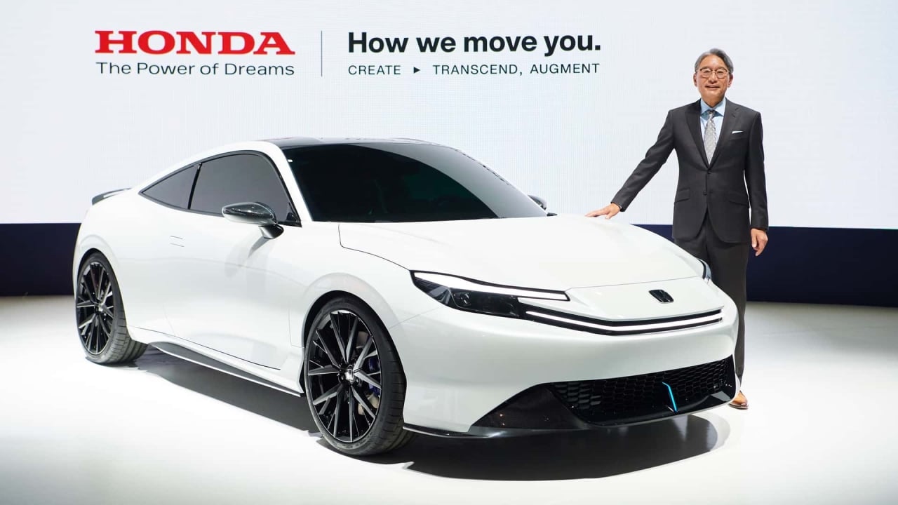 Honda Prelude with Honda CEO